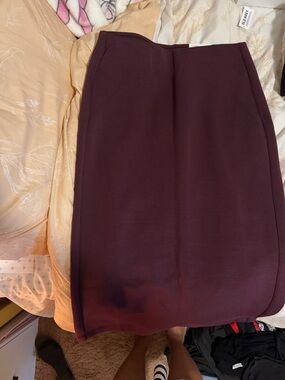 Women's Plum Pencil Skirt (Bounce Fleece)